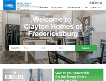 Tablet Screenshot of claytonhomesfredericksburg.com